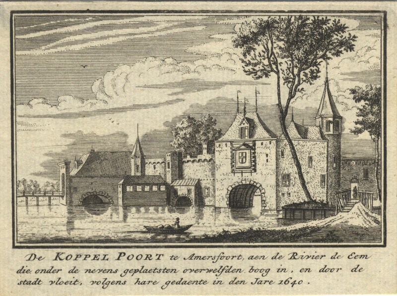 De Koppel Poort te Amersfoort aen de Rvier de Eem by A. Rademaker