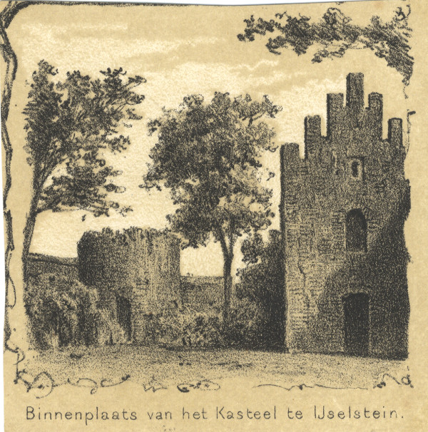 view Binnenplaats van het Kasteel te IJselstein by P.A. Schipperus