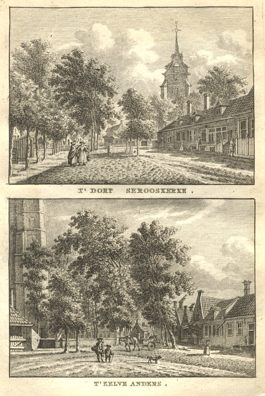 view T´Dorp Serooskerke; T´Zelve anders. by C.F. Bendorp, J. Bulthuis