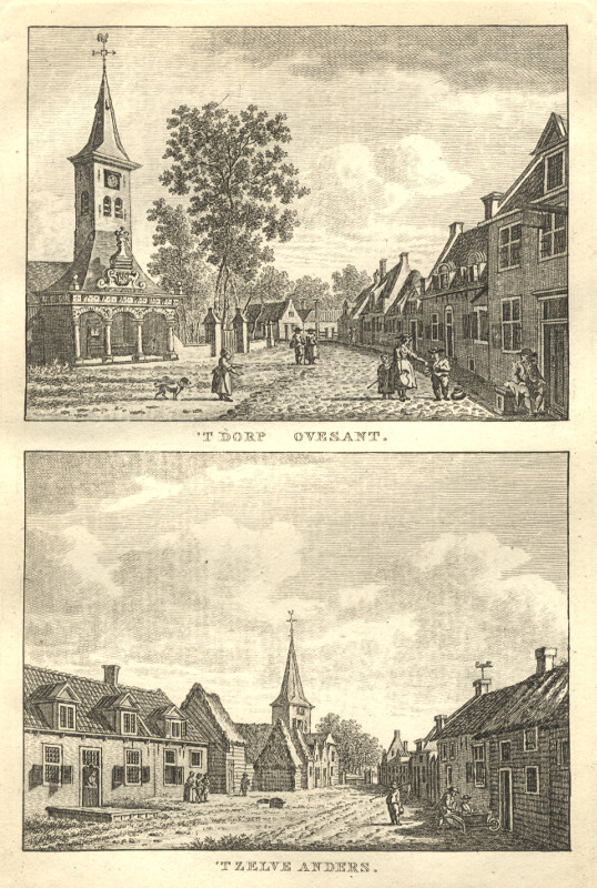 view ´T Dorp Ovesant; ´T Zelve Anders by C.F. Bendorp, J. Bulthuis