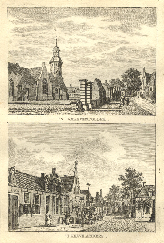 view ´s Graavenpolder; ´T Zelve Anders by C.F. Bendorp, J. Bulthuis