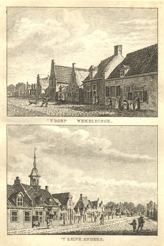 view ´t Dorp Wemeldinge; ´T Zelve Anders by C.F. Bendorp, J. Bulthuis