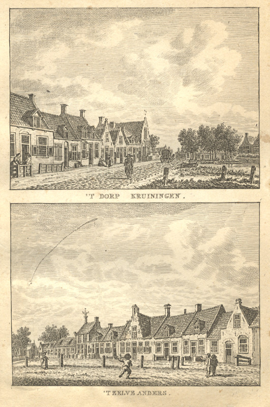 view ´T Dorp Kruiningen; ´T Zelve Anders by C.F. Bendorp, J. Bulthuis