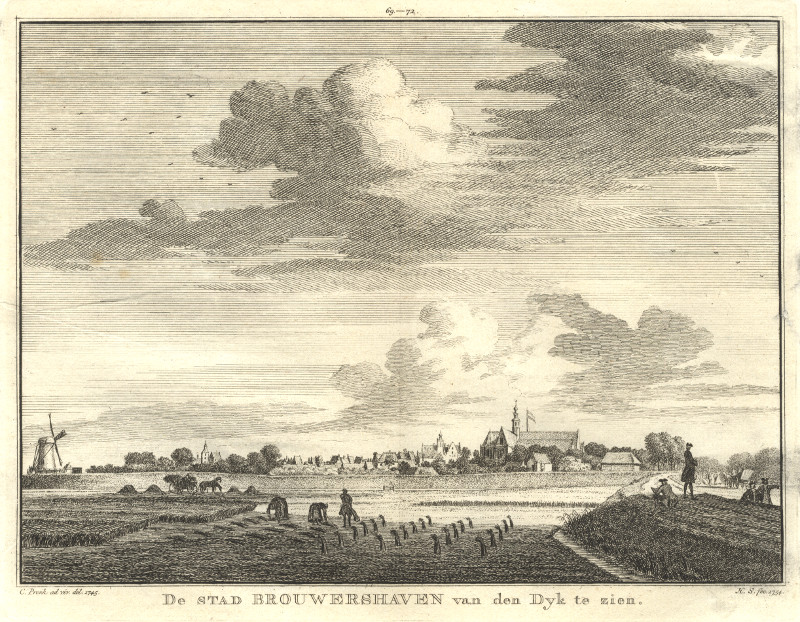 De Stad Brouwershaven van den Dyk te zien by H. Spilman, C. Pronk