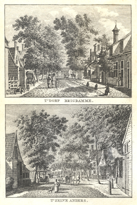 view T´Dorp Brigdamme; T´Zelve Anders by C.F. Bendorp