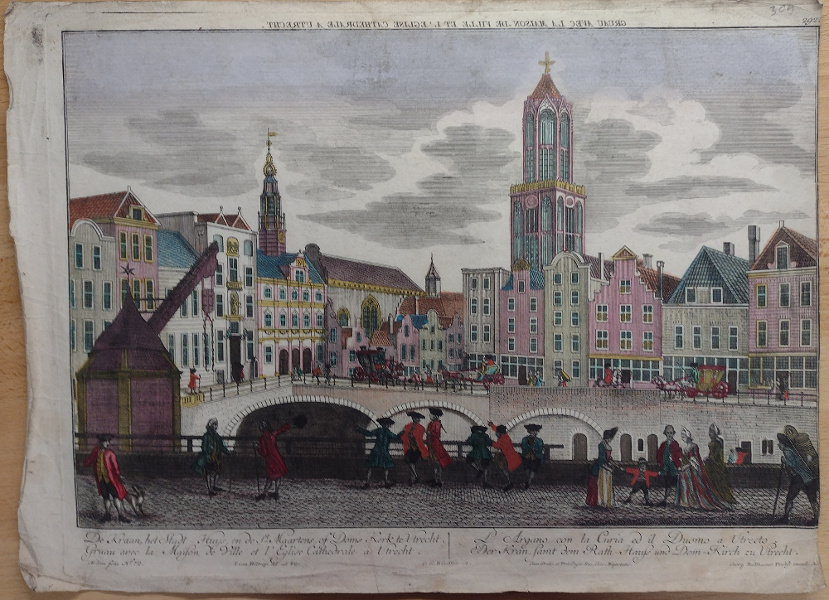 De Kraan, het Stadt-Huys, en de St. Maartens, of Doms Kerk te Utrecht by J. van Hiltrop, G.G. Winckler