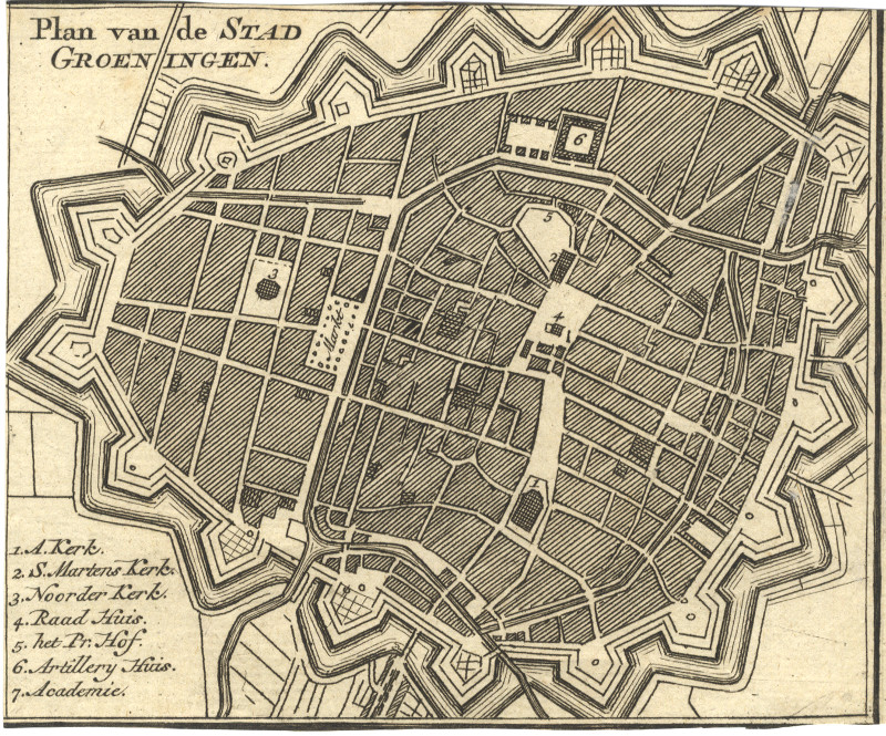 Plan van de Stad Groeningen by Hendrik de Leth