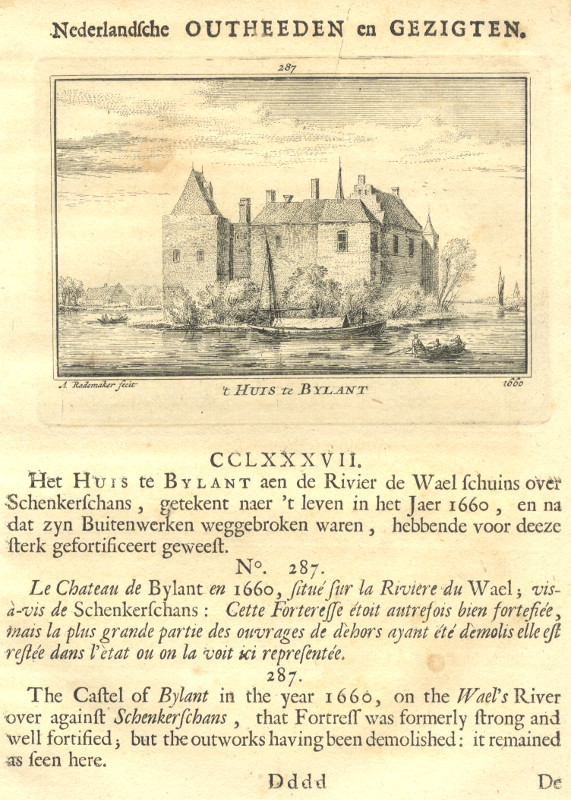 view ´t Huis te Bylant, 1660 by A. Rademaker