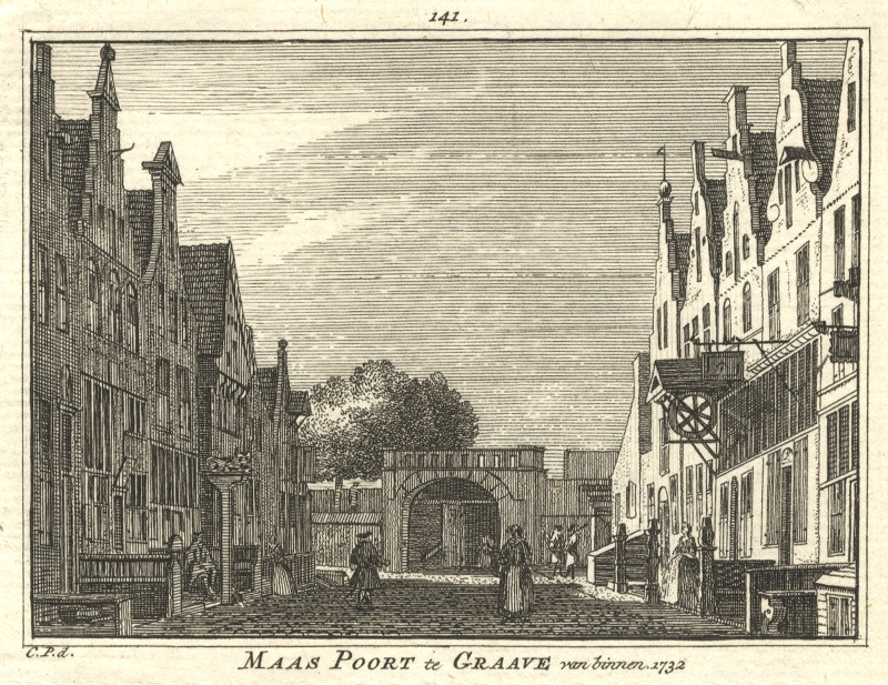 Maas Poort te Graave van binnen. 1732 by C. Pronk