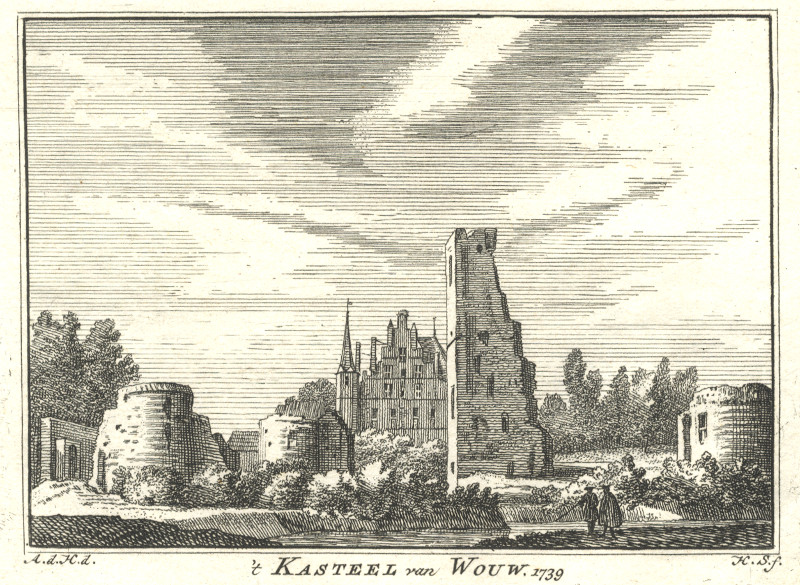 ´t Kasteel van Wouw.  1739 by H. Spilman, A. de Haen