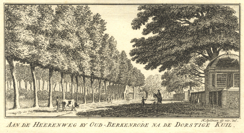 Aan de Heerenweg by Oud-Berkenrode na de Dorstige Kuil by H. Spilman
