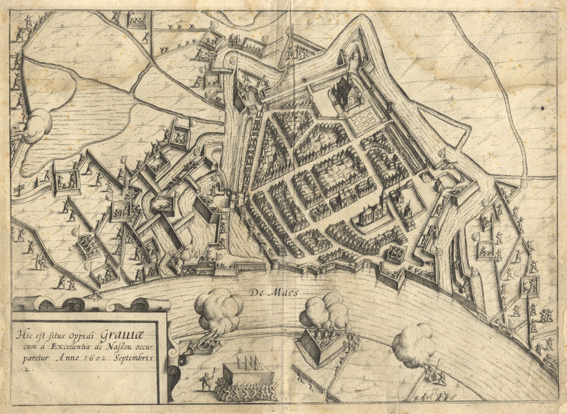Hic est situs oppidi Graviae cum a Excellentia de Nassou occuparetur anno 1602 Septembris 2 by L. Guicciardini