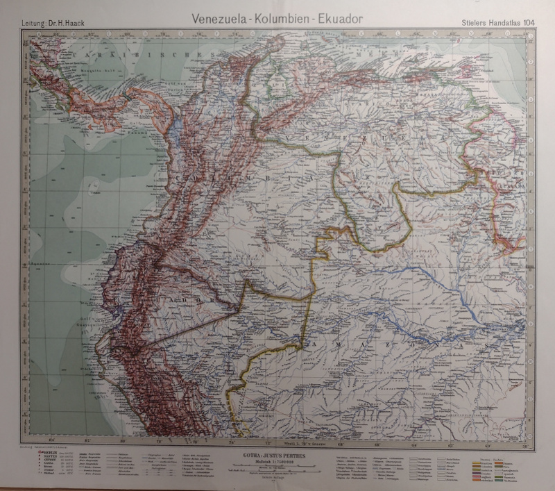 Venezuela - Kolumbien - Ekuador by J. Perthus, Stieler