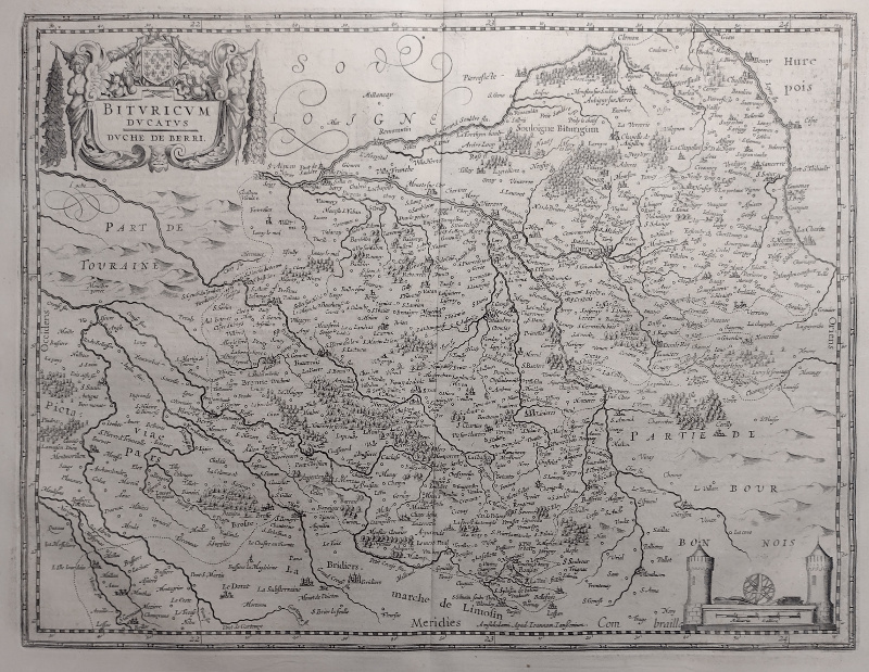 Bituricum Ducatis; Duche de Berri by W. Blaeu