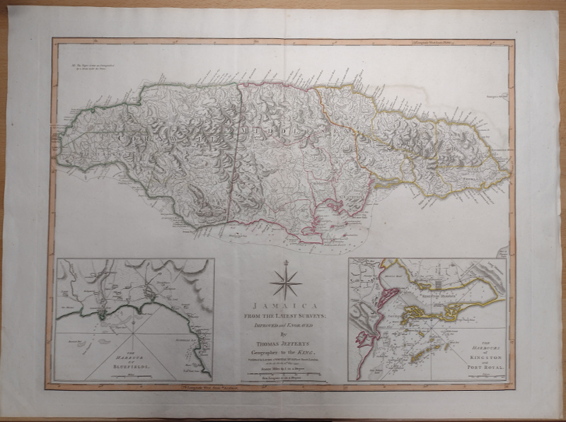 Jamaica, from the latest surveys by Thomas Jefferys