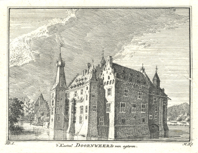 ´t Kasteel Doornweerd van agteren by H. Spilman, J. de Beijer