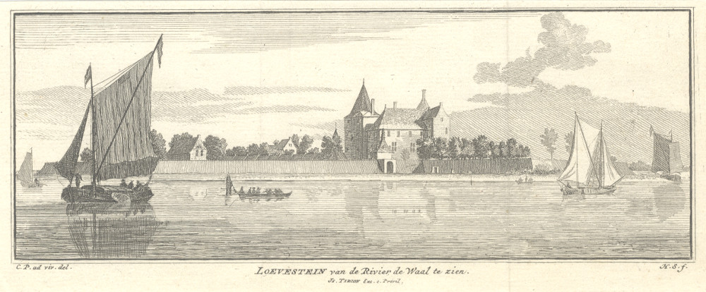 Loevestein van de Rivier de Waal te zien by H. Spilman, C. Pronk