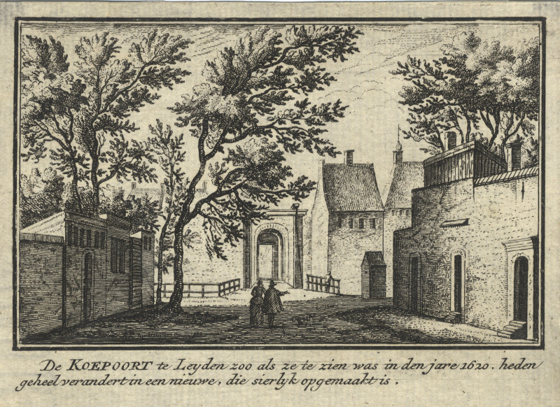 De Koepoort te Leyden zoo als ze tien was in den jare 1620 by J.M. Bregmagher, naar A. Rademaker