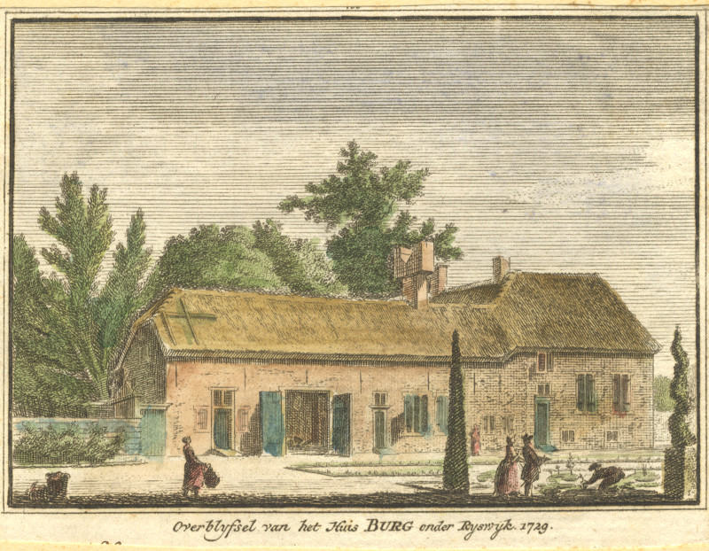 Overblyfsel van het Huis Burg onder Ryswijk. 1729 by H. Spilman