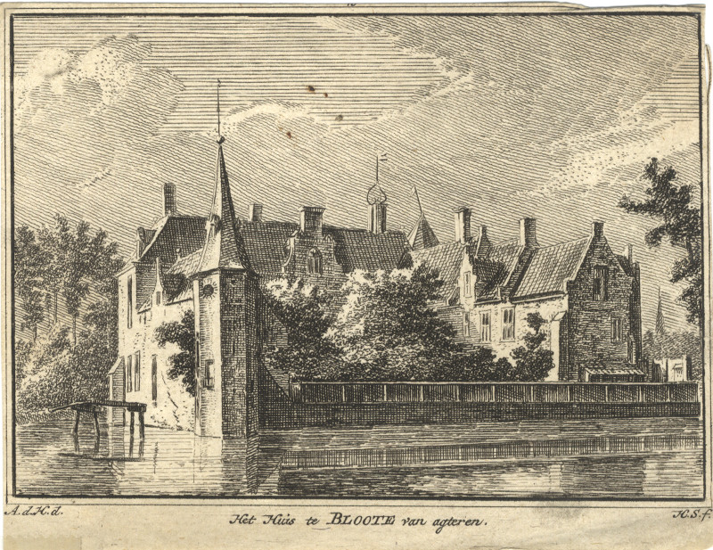 Het Huis te Bloote van agteren by H. Spilman, A. de Haen