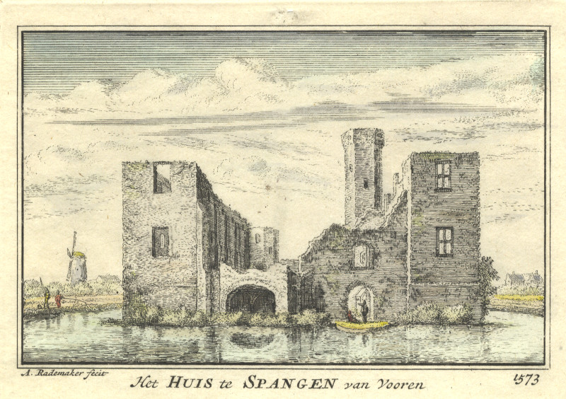 Het Huis te Spangen van Vooren; 1573 by A. Rademaker.