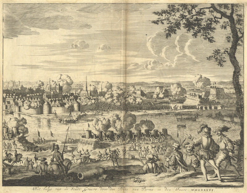 Het beleg van de Stadt Graave door den Prins van Parma in den Jaare 1586 by Jan Luyken