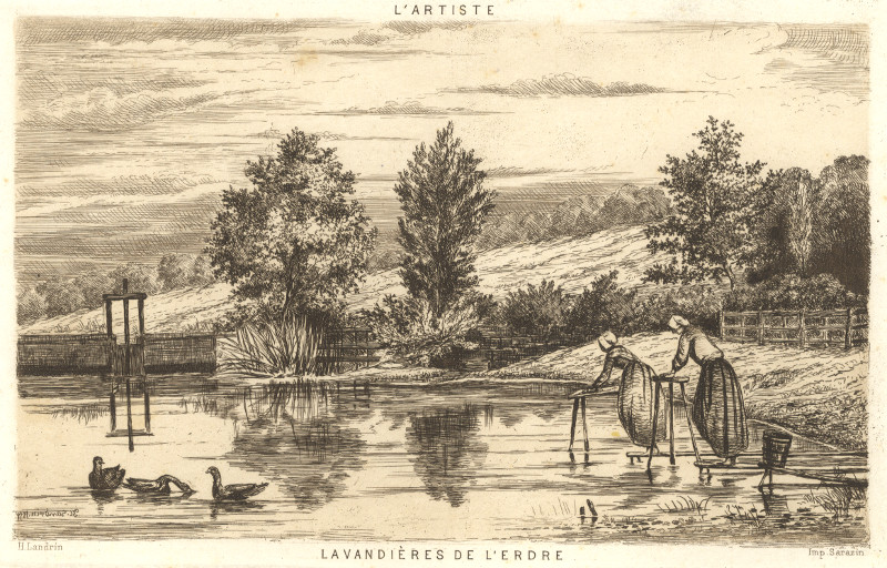 Lavandieres de l´Erdre by H. Landrin, Sarazin