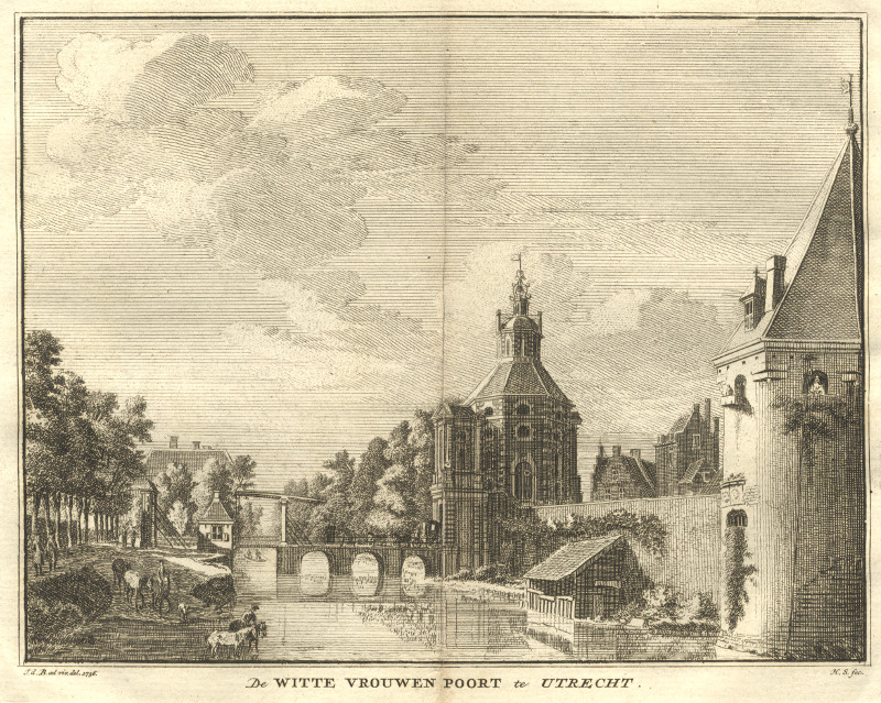 De Witte Vrouwen Poort te Utrecht by H. Spilman, J. de Beijer