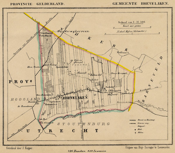 map communityplan Hoevelaken by Kuyper (Kuijper)