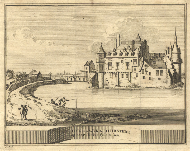 Het Huis van Wyk te Duirstede; op haar slinker syde te sien by J. Schijnvoet, naar R. Roghman