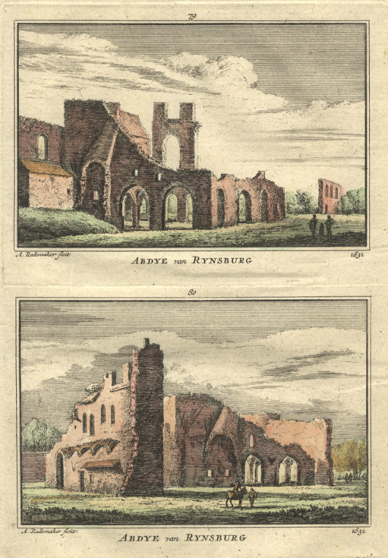 view Abdye van Rynsburg 1631 by A. Rademaker