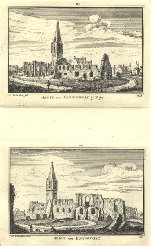 view Abdye van Koningsvelt by Delft 1573 by A. Rademaker