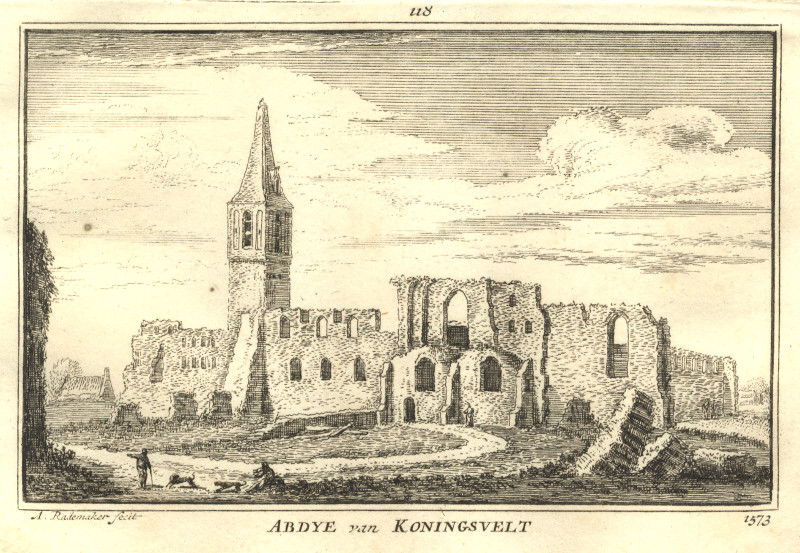 Abdye van Koningsvelt 1573 by A. Rademaker