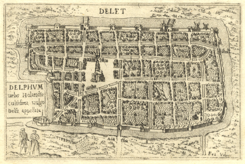 Delft; Delphum urbs Holandte cultissima vulgo Delft appellata by Francesco Valegio