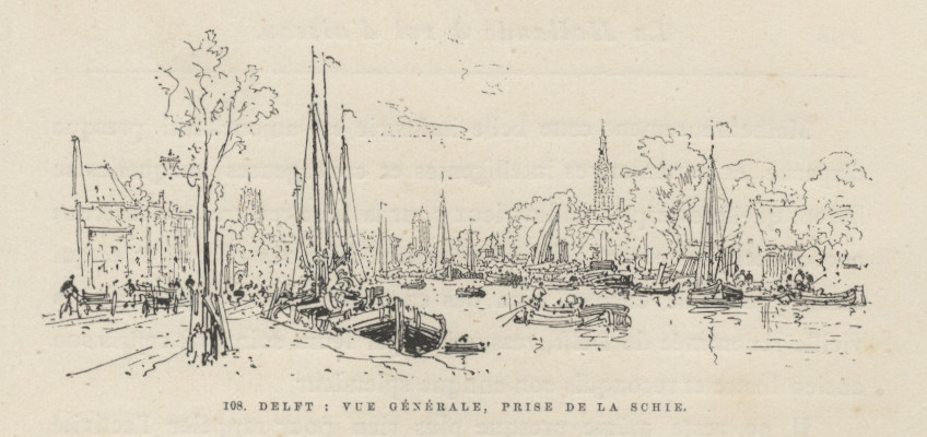 Delft: vue generale, prise de la Schie by nn