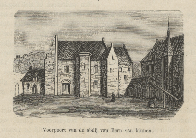 Voorpoort van de abdij van Bern van binnen by nn