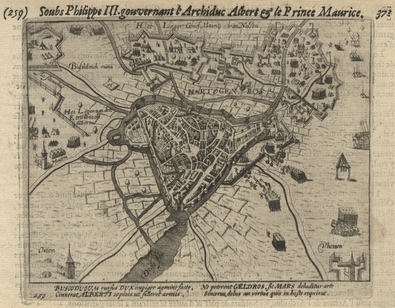 Hertogenbosch; Soubs Phillippe III, gouvernant l´Arch. Albert & le Prince Maurice by Willem Baudartius
