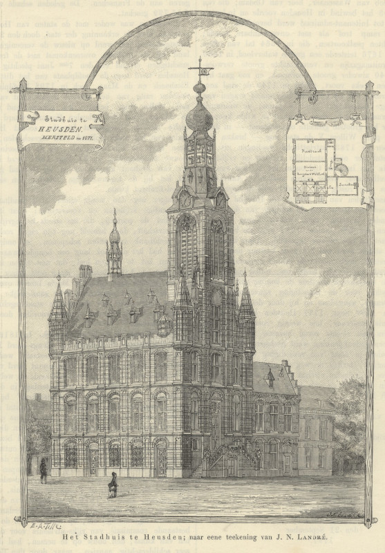 view Het Stadhuis te Heusden by E.A. Tilly, J.N. Landré