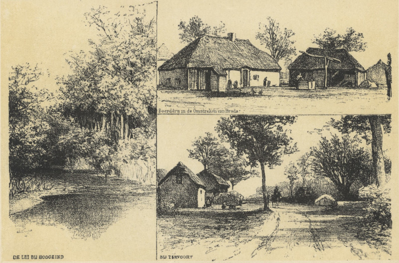 Boerderij in de Omstreken van Breda; De Lei bij Hoogeind; Bij Tervoort by J. Craandijk