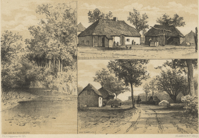 Boerderij in de Omstreken van Breda; De Lei bij Hoogeind; Bij Tervoort by J. Craandijk