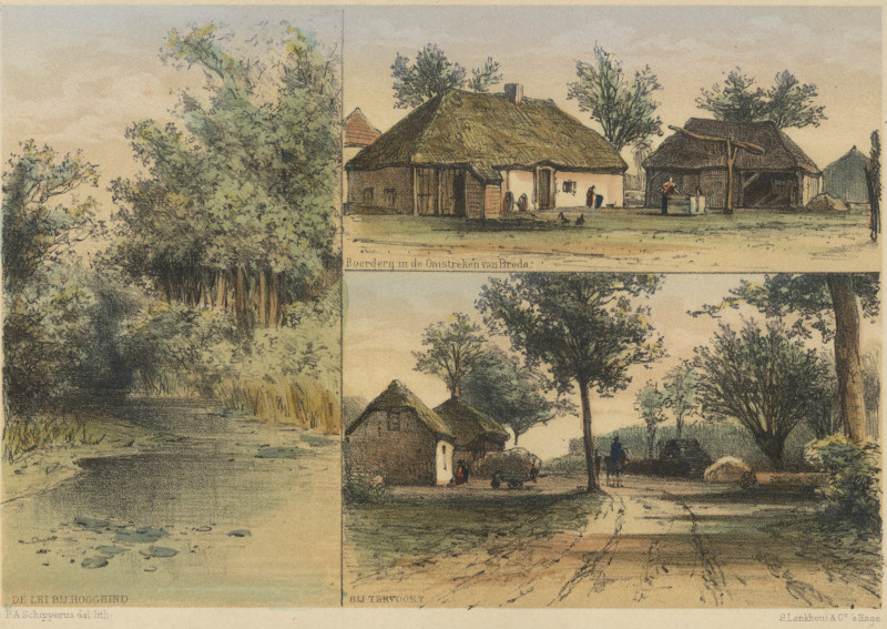 Boerderij in de Omstreken van Breda; De Lei bij Hoogeind; Bij Tervoort by J. Craandijk