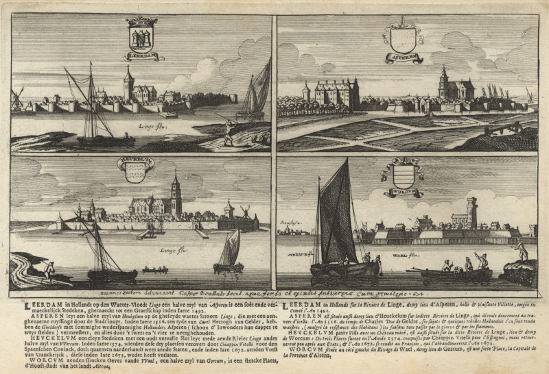 image of view Leerdam, Asperen, Heukelum, Worcum by G. Bouttats Leerdam, Asperen, Heukelum, Worcum by G. Bouttats