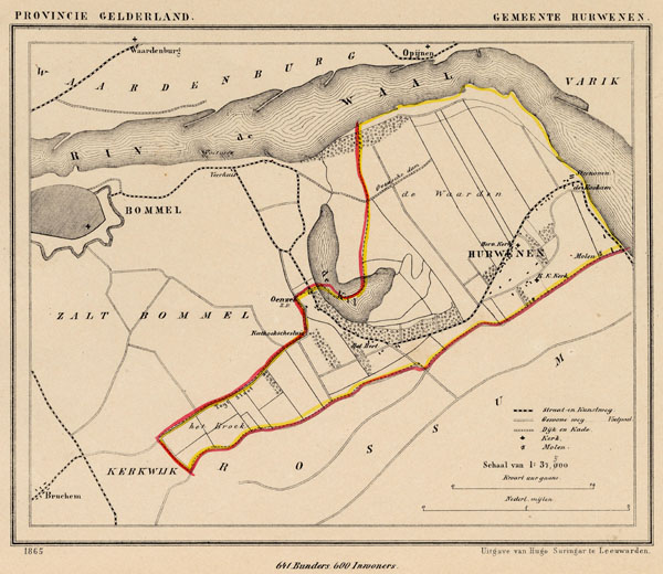 map communityplan Hurwenen by Kuyper (Kuijper)