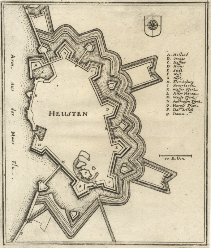 Heusten by C. Merian naar Johann Merck