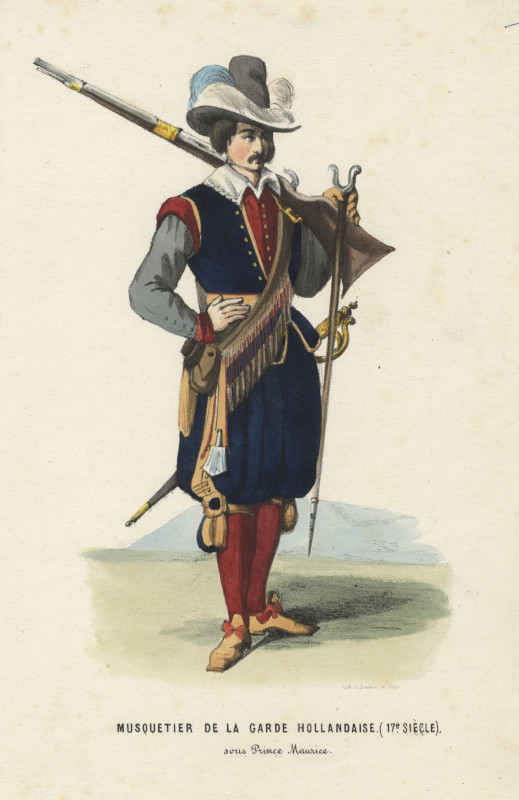 print Musquetier de la garde Hollandaise (17e siècle) sous Prince Maurice by E. Spanier