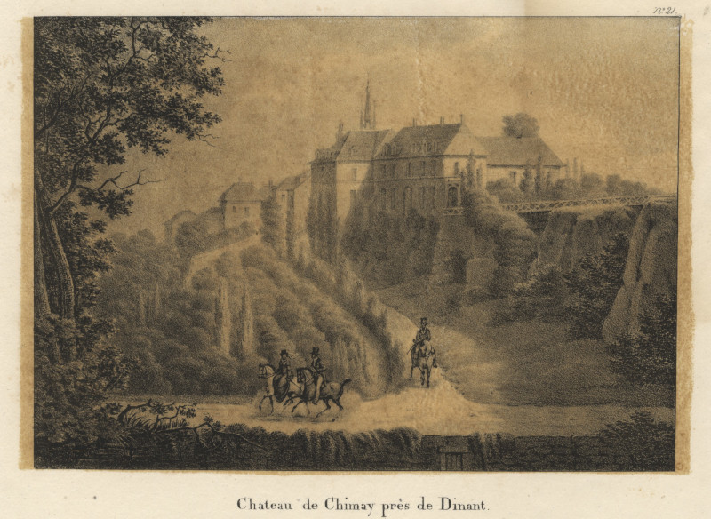 Chateau de Chimay près de Dinant by J.B. Madou