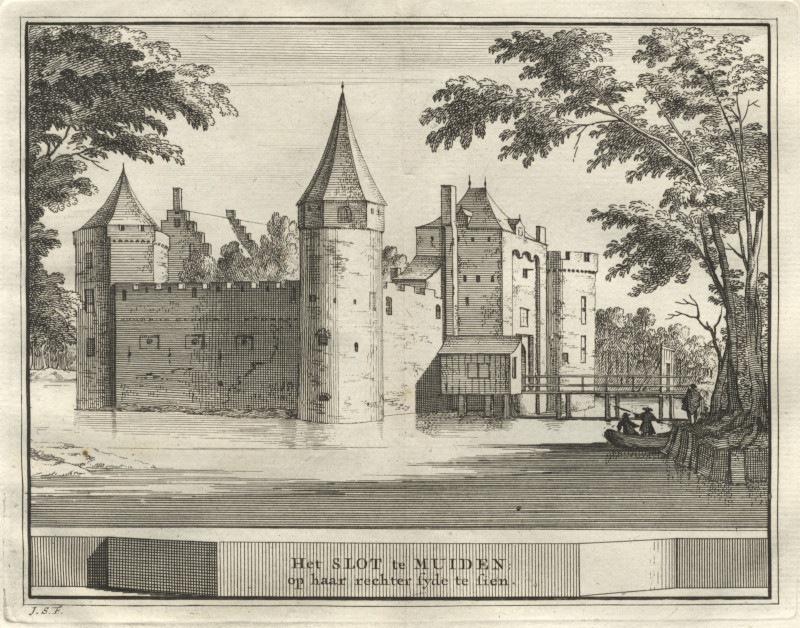 Het Slot te Muiden; op haar rechter syde te sien by J. Schijnvoet