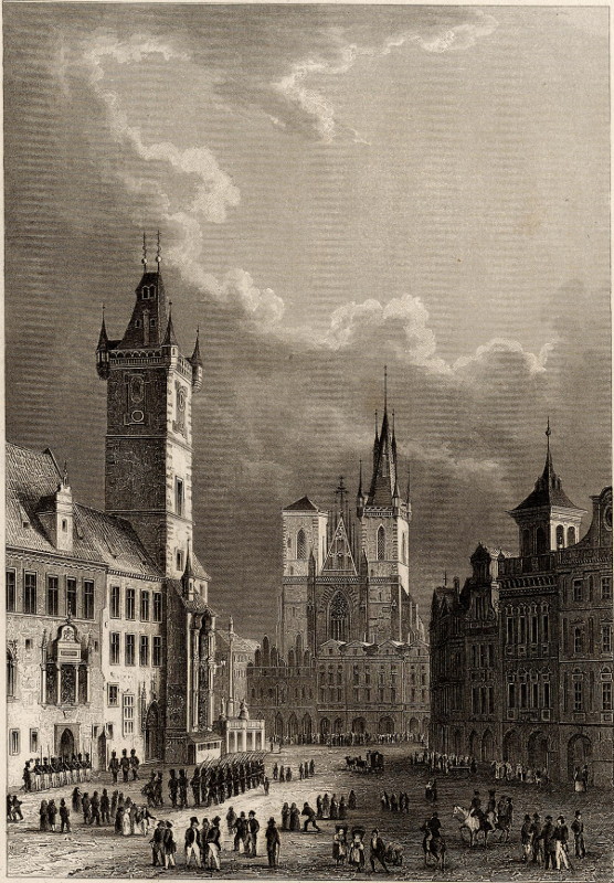 view In Prag der Grosse Ring by C. Reiss, Poppel