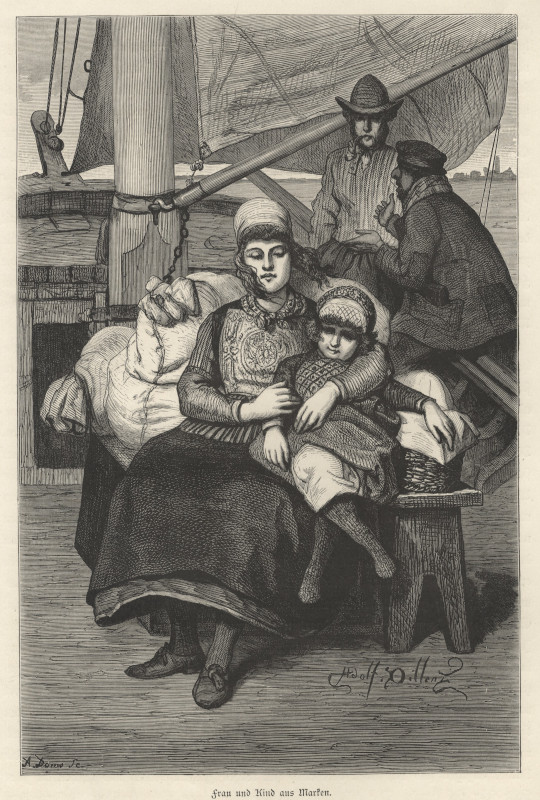print Frau und Kind aus Marken by A. Dillens
