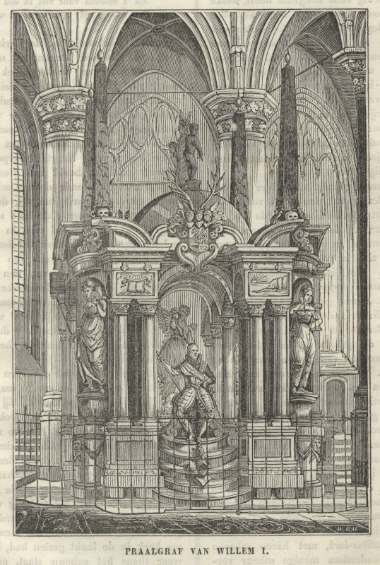 print Praalgraf van Willem I by W. Bal
